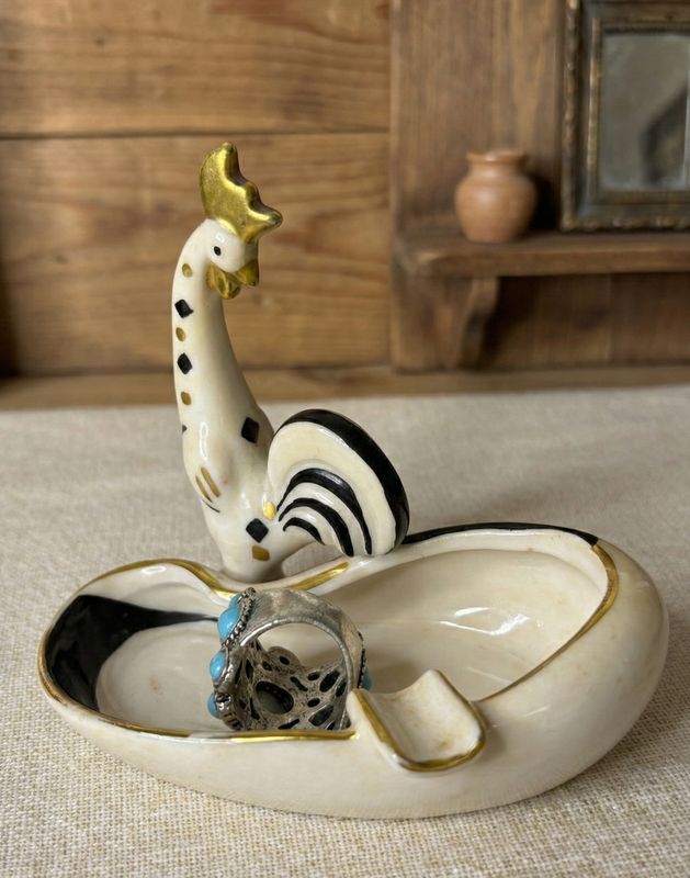 Vintage ring met blauwe stenen