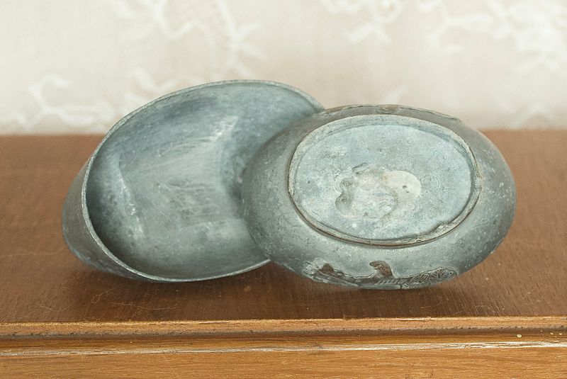 Vintage tinnen eenden doosjes (Set van 5). Hong Kong Pewter