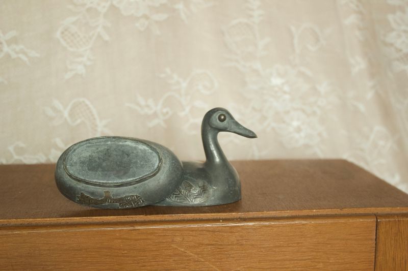 Vintage tinnen eenden doosjes (Set van 5). Hong Kong Pewter