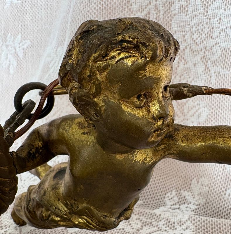 Franse putto hanglamp, Belle Époque