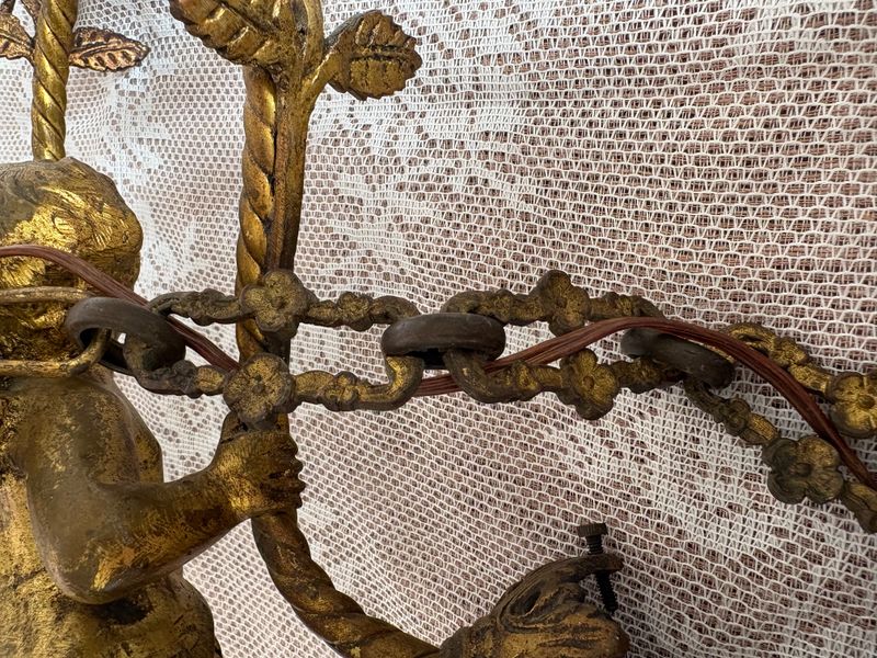 Franse putto hanglamp, Belle Époque