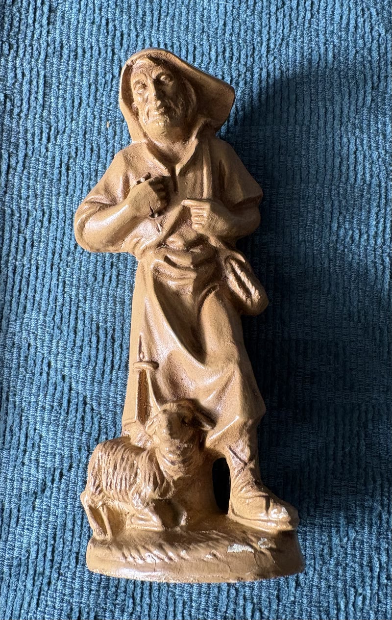 Kerstgroep 9-delig, kerststal beeldjes in terracotta look