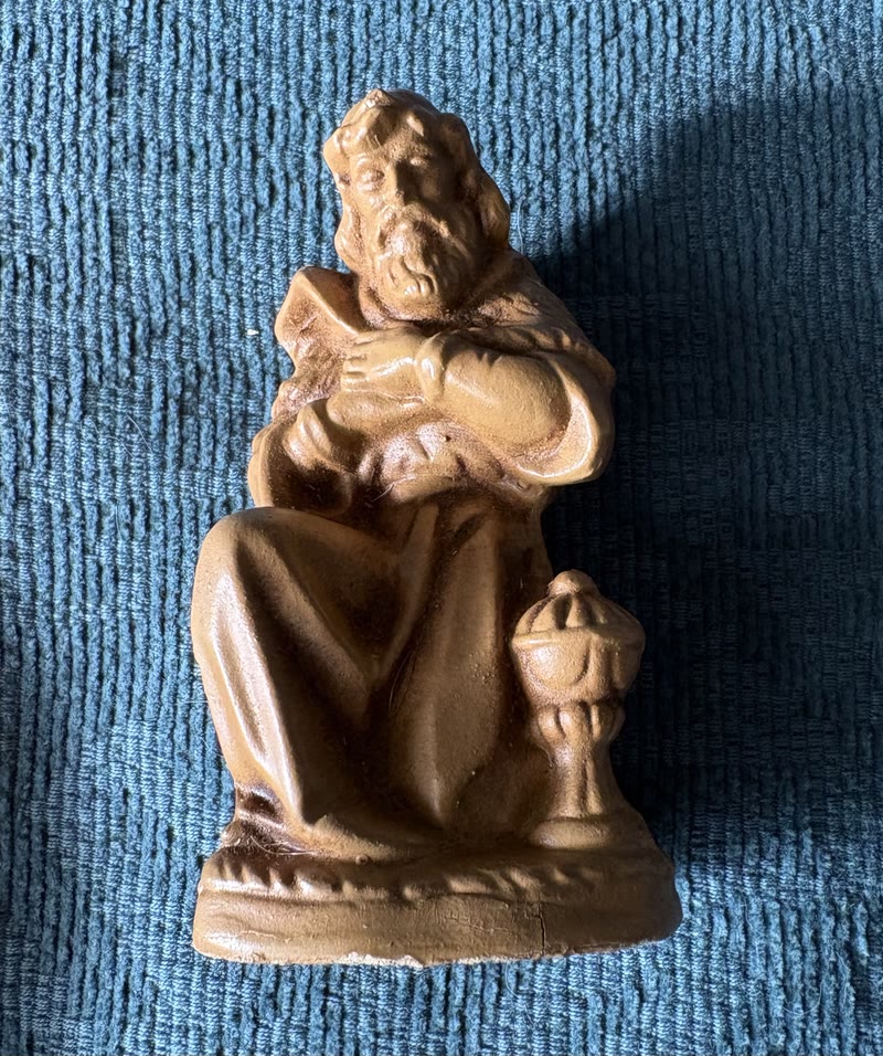 Kerstgroep 9-delig, kerststal beeldjes in terracotta look