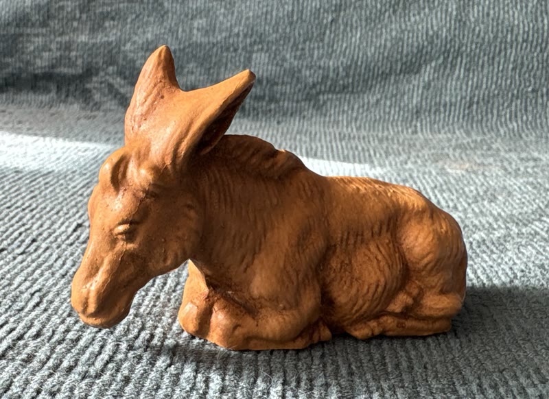 Kerstgroep 9-delig, kerststal beeldjes in terracotta look